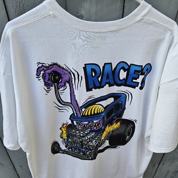 Vintage 2008 Rat Fink "Race?" T-Shirt - Picture 5 of 8